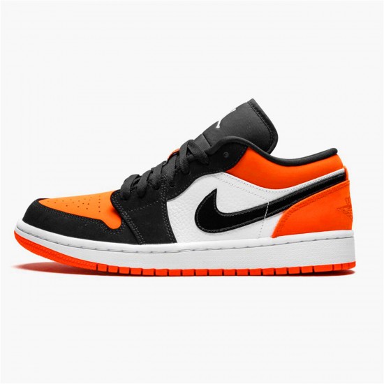 Jordan 1 Low Shattered Backboard Orange/Vit/Svart Jordan Sko 553558-128