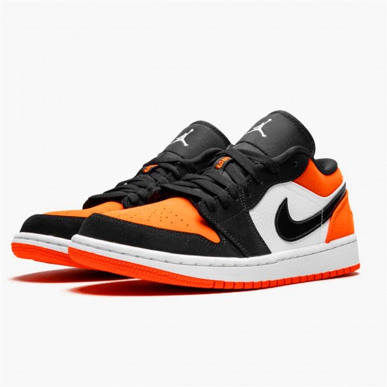 Jordan 1 Low Shattered Backboard Orange/Vit/Svart Jordan Sko 553558-128