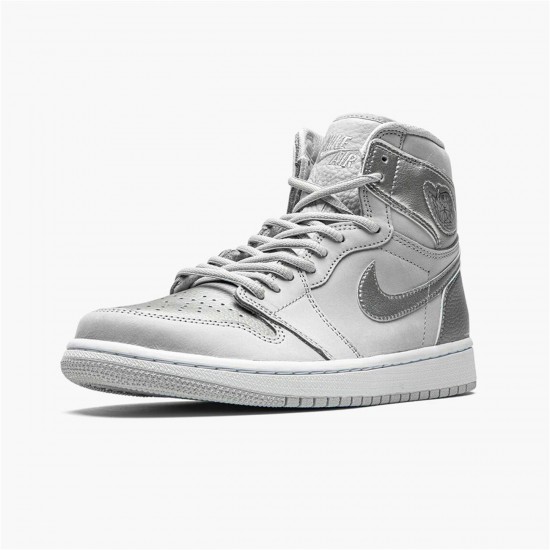 Jordan 1 High CO Japan Neutral Grey (2020) Neutral Grå/Metallic Silver-Vit Jordan Sko DC1788-029