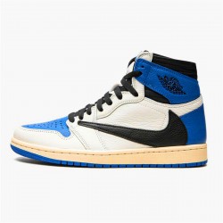 Jordan 1 High OG SP Fragment x Travis Scott Sail/Svart-Military Blå-Shy Rosa Jordan Sko DH3227-105