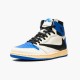 Jordan 1 High OG SP Fragment x Travis Scott Sail/Svart-Military Blå-Shy Rosa Jordan Sko DH3227-105