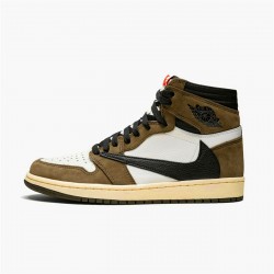 Jordan 1 High Travis Scott Sail/Svart-Dark Mocha-University Röd Jordan Sko CD4487-100