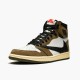 Jordan 1 High Travis Scott Sail/Svart-Dark Mocha-University Röd Jordan Sko CD4487-100