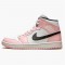 Jordan 1 Mid Barely Rose Light Violet/Svart-Vit Jordan Sko BQ6472-500