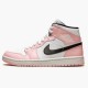 Jordan 1 Mid Barely Rose Light Violet/Svart-Vit Jordan Sko BQ6472-500