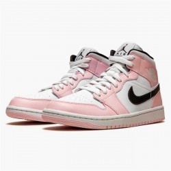 Jordan 1 Mid Barely Rose Light Violet/Svart-Vit Jordan Sko BQ6472-500