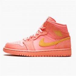 Jordan 1 Mid Coral Gold Coral Stardust/Club Guld-Coral Stardust Jordan Sko 852542-600