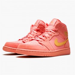 Jordan 1 Mid Coral Gold Coral Stardust/Club Guld-Coral Stardust Jordan Sko 852542-600