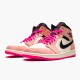 Jordan 1 Mid Crimson Tint Crimson Tint/Hyper Rosa-Svart-Sail Jordan Sko 852542-801