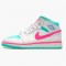 Jordan 1 Mid White Pink Green Soar (GS) Vit/Digital Rosa-Aurora Grön-Soar Jordan Sko 555112-102