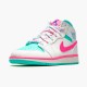 Jordan 1 Mid White Pink Green Soar (GS) Vit/Digital Rosa-Aurora Grön-Soar Jordan Sko 555112-102