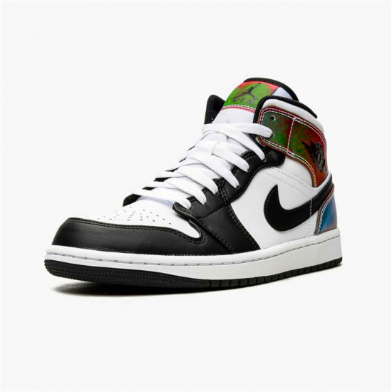 Jordan 1 Mid Heat Reactive Vit/Svart/Heat Reactive Jordan Sko DM7802-100