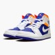 Jordan 1 Mid Royal Blue Laser Orange Vit/Deep Royal Blå-Track Röd-Laser Orange Jordan Sko 554724-131