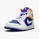 Jordan 1 Mid Royal Blue Laser Orange Vit/Deep Royal Blå-Track Röd-Laser Orange Jordan Sko 554724-131