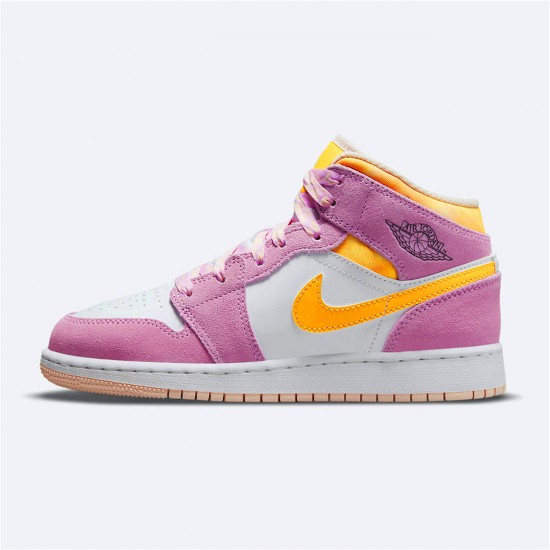 Jordan 1 Mid SE Arctic Pink (GS) Light Arctic Rosa/University Guld-Vit Jordan Sko DC9517-600