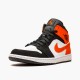 Jordan 1 Mid Shattered Backboard Svart/Vit-Starfish Jordan Sko 554724-058