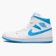 Jordan 1 Mid UNC Vit/Dark Powder Blå-Vit Jordan Sko BQ6472-114