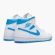 Jordan 1 Mid UNC Vit/Dark Powder Blå-Vit Jordan Sko BQ6472-114