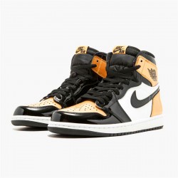 Jordan 1 High NRG Patent Gold Toe Svart/Metallic Guld-Summit Vit Jordan Sko 861428-007