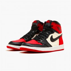 Jordan 1 High Bred Toe Gym Röd/Svart-Summit Vit Jordan Sko 555088-610