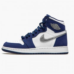 Jordan 1 High COJP Midnight Navy (2020) Vit/Metallic Silver-Midnight Navy Jordan Sko DC1788-100