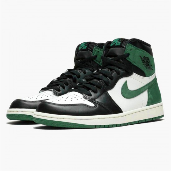 Jordan 1 High Clay Green Summit Vit/Clay Grön-Svart Jordan Sko 555088-135