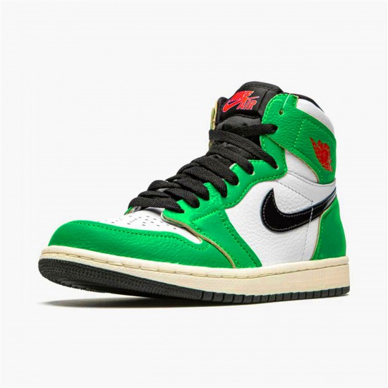 Jordan 1 High Lucky Green Lucky Grön/Vit-Sail-Svart Jordan Sko DB4612-300