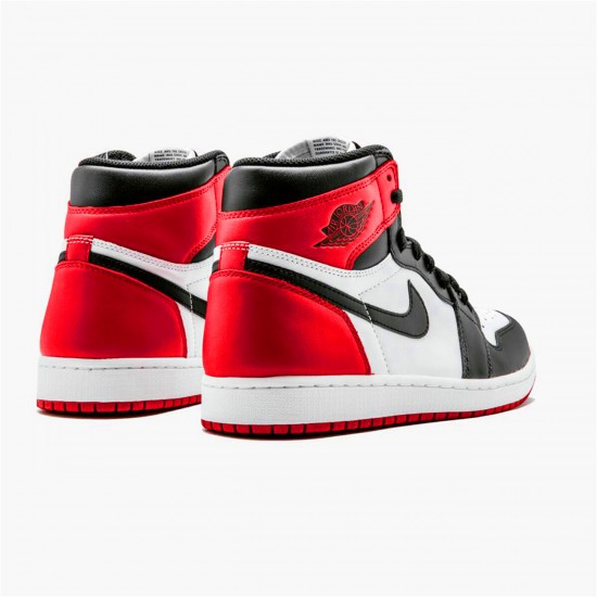 Jordan 1 Mid Black Toe (2016) Vit/Varsity Röd/Svart Jordan Sko 555088-125