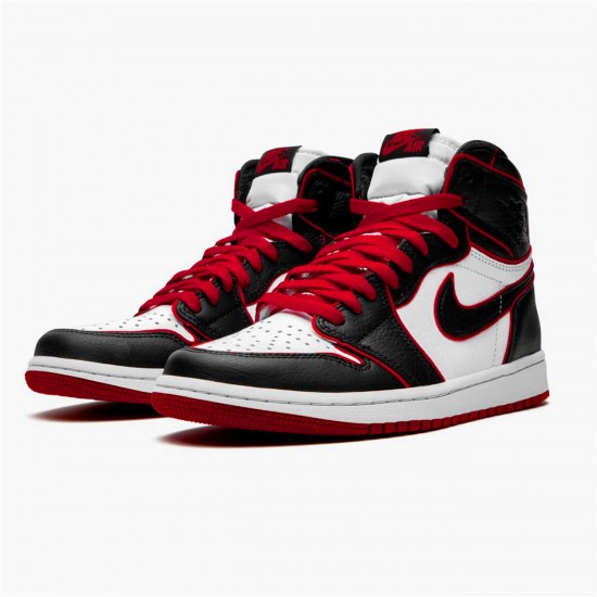 Jordan 1 High Bloodline Svart/Gym Röd-Vit Jordan Sko 555088-062