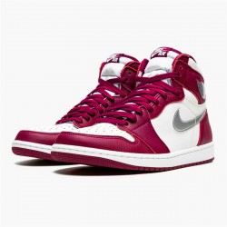 Jordan 1 High OG Bordeaux Bordeaux/Vit-Metallic Silver Jordan Sko 555088-611