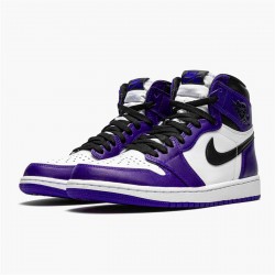 Jordan 1 High Court Purple White Court Lila/Vit-Svart Jordan Sko 555088-500