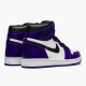 Jordan 1 High Court Purple White Court Lila/Vit-Svart Jordan Sko 555088-500