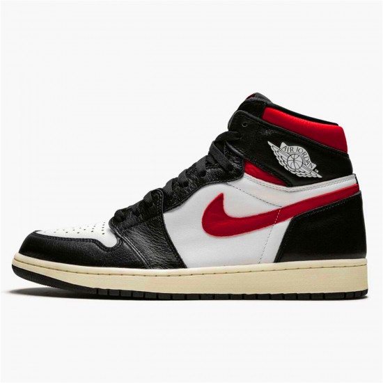 Jordan 1 High Black Gym Red Svart/Gym Röd-Vit-Sail Jordan Sko 555088-061