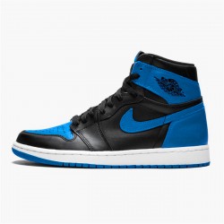 Jordan 1 Mid Royal (2017) Svart/Varsity Royal-Vit Jordan Sko 555088-007