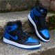 Jordan 1 Mid Royal (2017) Svart/Varsity Royal-Vit Jordan Sko 555088-007