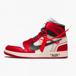 Jordan 1 High Off-White Chicago Vit/Svart-Varsity Röd Jordan Sko AA3834-101