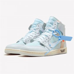 Jordan 1 High Off-White White Vit/Vit Jordan Sko AQ0818-100