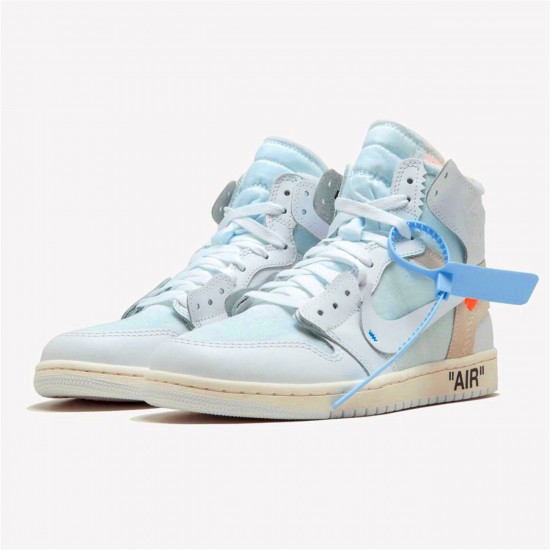 Jordan 1 High Off-White White Vit/Vit Jordan Sko AQ0818-100