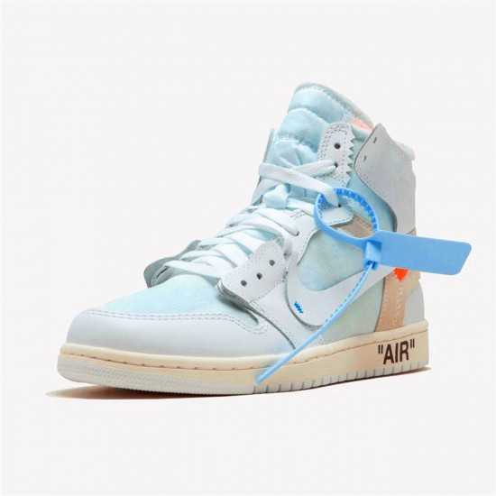 Jordan 1 High Off-White White Vit/Vit Jordan Sko AQ0818-100