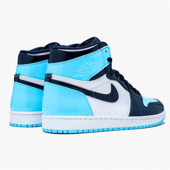 Jordan 1 High UNC Patent Obsidian/Blå Chill-Vit Jordan Sko CD0461-401