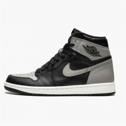 Jordan 1 High Shadow (2018) Svart/Medium Grå-Vit Jordan Sko 555088-013