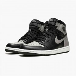 Jordan 1 High Shadow (2018) Svart/Medium Grå-Vit Jordan Sko 555088-013