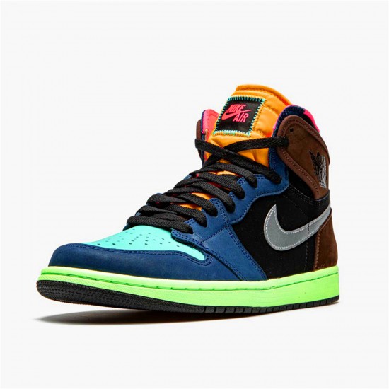 Jordan 1 High Tokyo Bio Hack Baroque Brun/Svart-Laser Orange-Racer Rosa Jordan Sko 555088-201