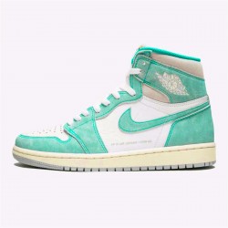 Jordan 1 High Turbo Green Turbo Grön/Sail-Vit-Light Smoke Grå Jordan Sko 555088-311