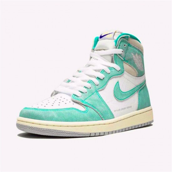 Jordan 1 High Turbo Green Turbo Grön/Sail-Vit-Light Smoke Grå Jordan Sko 555088-311