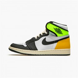 Jordan 1 High White Black Volt University Gold Vit/Svart-Volt-University Guld Jordan Sko 555088-118