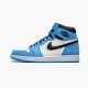 Jordan 1 High White University Blue Black Vit/University Blå-Svart Jordan Sko 555088-134