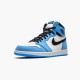 Jordan 1 High White University Blue Black Vit/University Blå-Svart Jordan Sko 555088-134