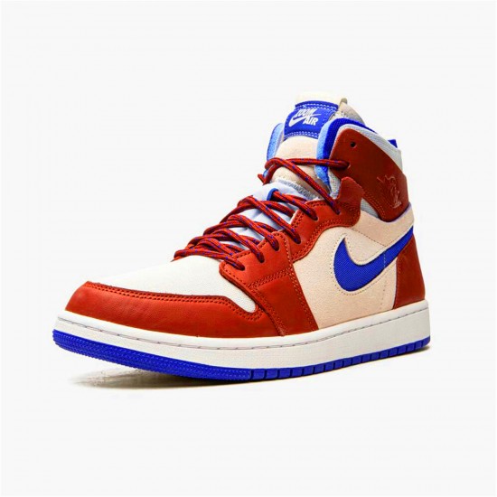 Jordan 1 High Zoom Air CMFT Team Red Team Röd/Sail-Hyper Royal Jordan Sko CT0979 104