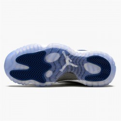 Jordan 11 Retro Low Snake Navy (2019) (GS) Vit/Svart-Navy Jordan Sko CD6847-102